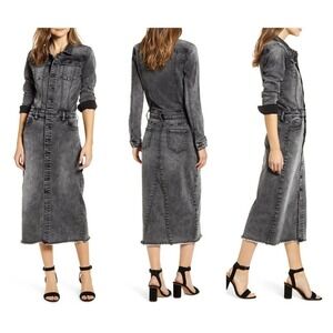 Wash Lab Denim Piece Dyed Denim Dress (M)